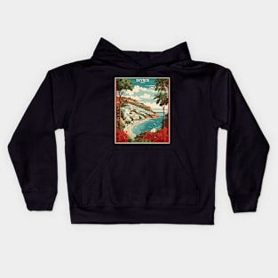 Skyros Greece Tourism Vintage Poster Kids Hoodie